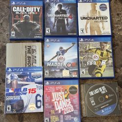 Playstation 4 PS4 Games - Lot of 8 - Black Ops III Uncharted Last Of Us