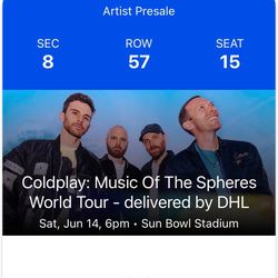 Coldplay Tickets 