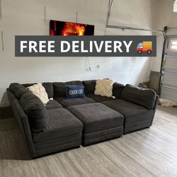  Gray Modular Sectional Couch 🛋️ - FREE DELIVERY 🚚 