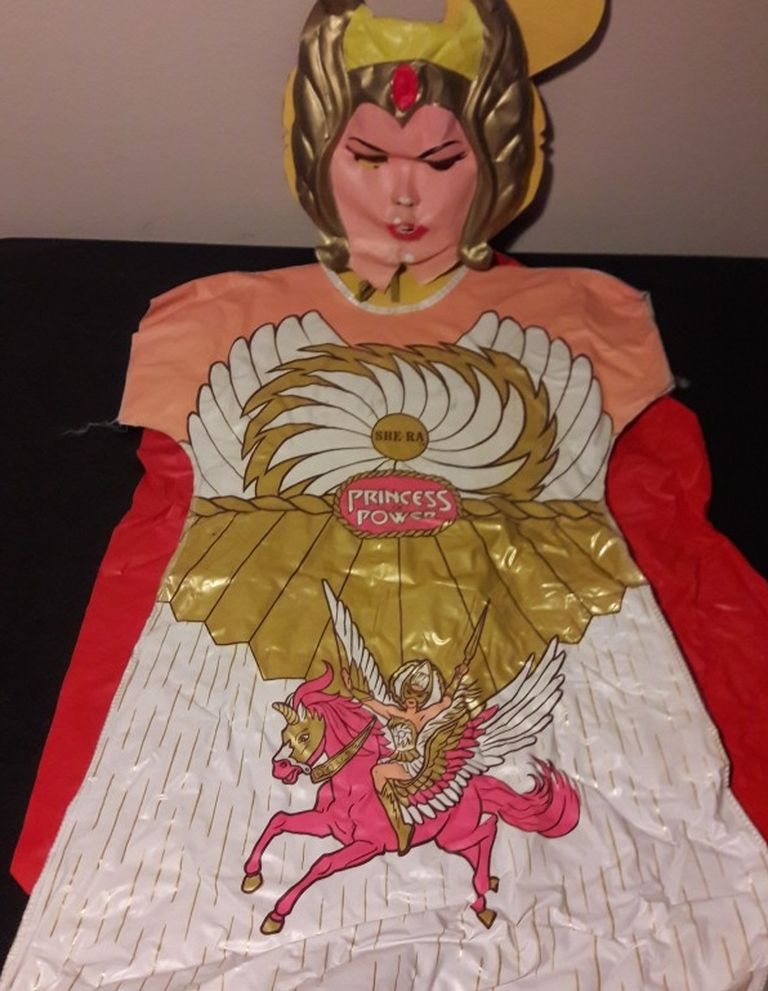 SHE-RA VINTAGE BEN COOPER HALLOWEEN COSTUME plastic 80s costume