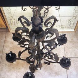 Antique Oil brushed bronze five light chandelier Iron It’s 35” tall and 25” wide