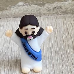 Blue Baby Jesus Figurine Mini Collectible Style Figure 