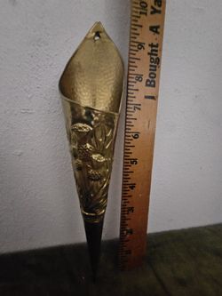 Brass Funnel Wall Sconce Mid Century Decor