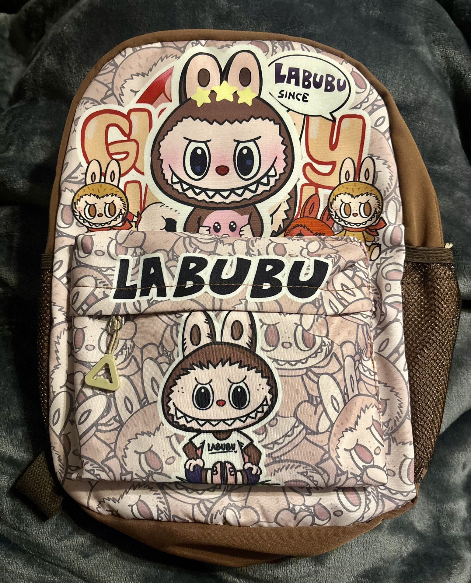 Labubu Brown and Pink Backpack