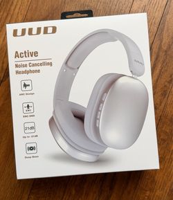 Noise Canceling Bluetooth Headphones ANC Silver Wireless