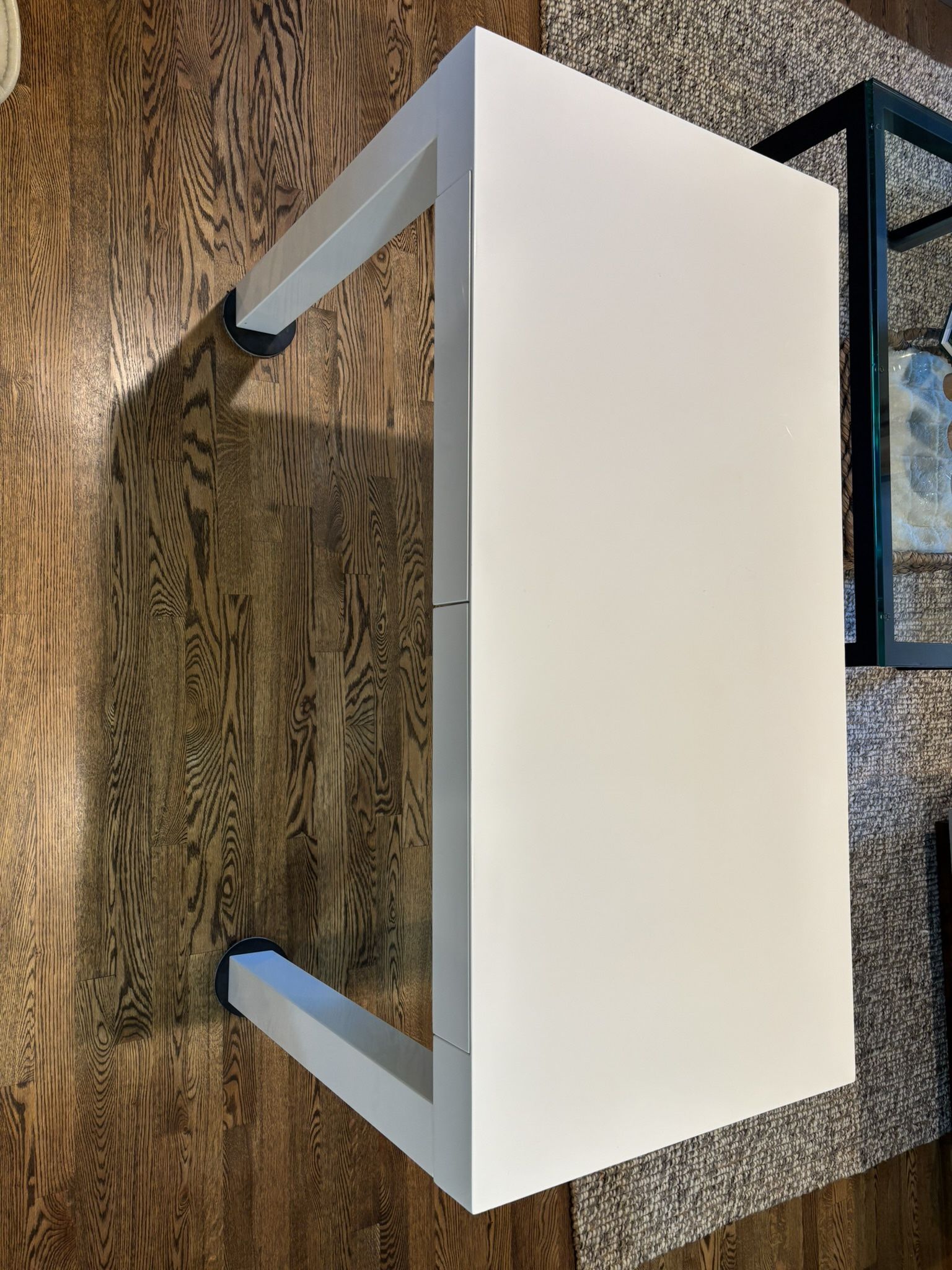 West Elm 2 drawer White Desk