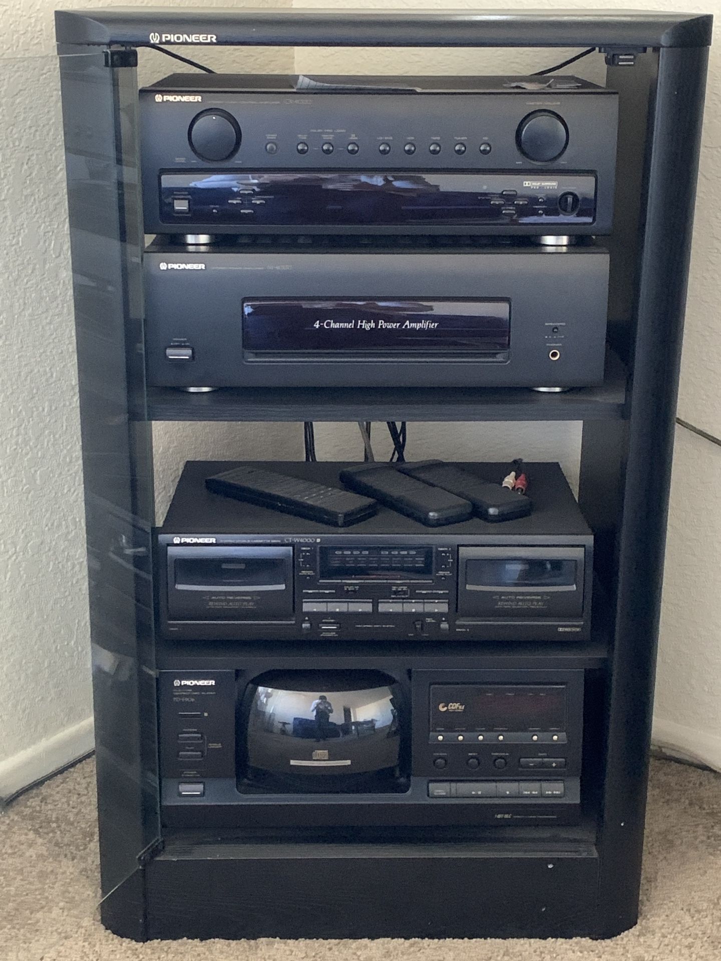 Pioneer Surround Sound Stereo System Speakers Tuner Amplifier Cassette CD CX-4000 M-4000 CT-4000 PD-F906