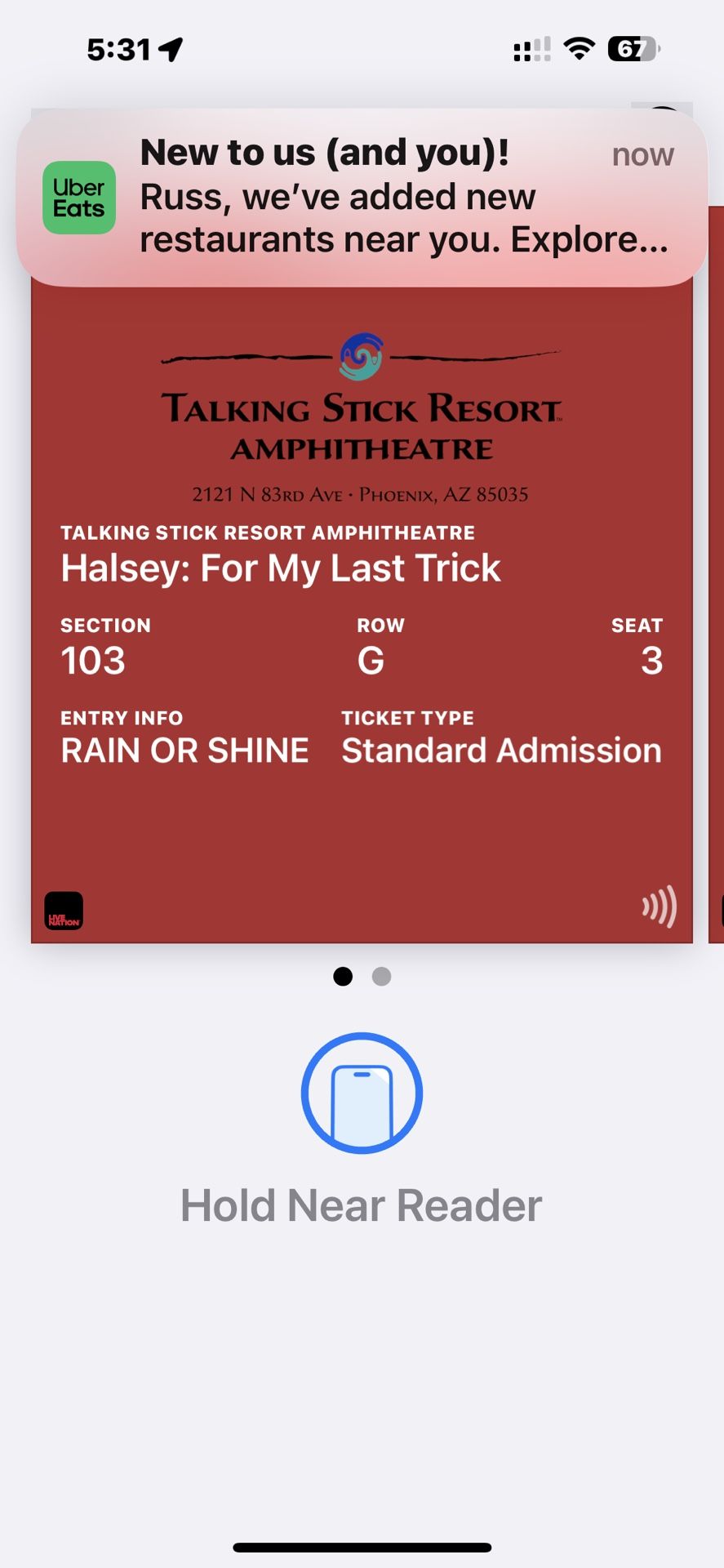 Halsey. Tickets. Great Seats. Sec 103 Row G