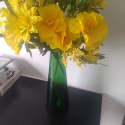 tall vase with flowers