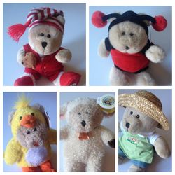 STARBUCKS vintage plush animal bear duck lamb etc