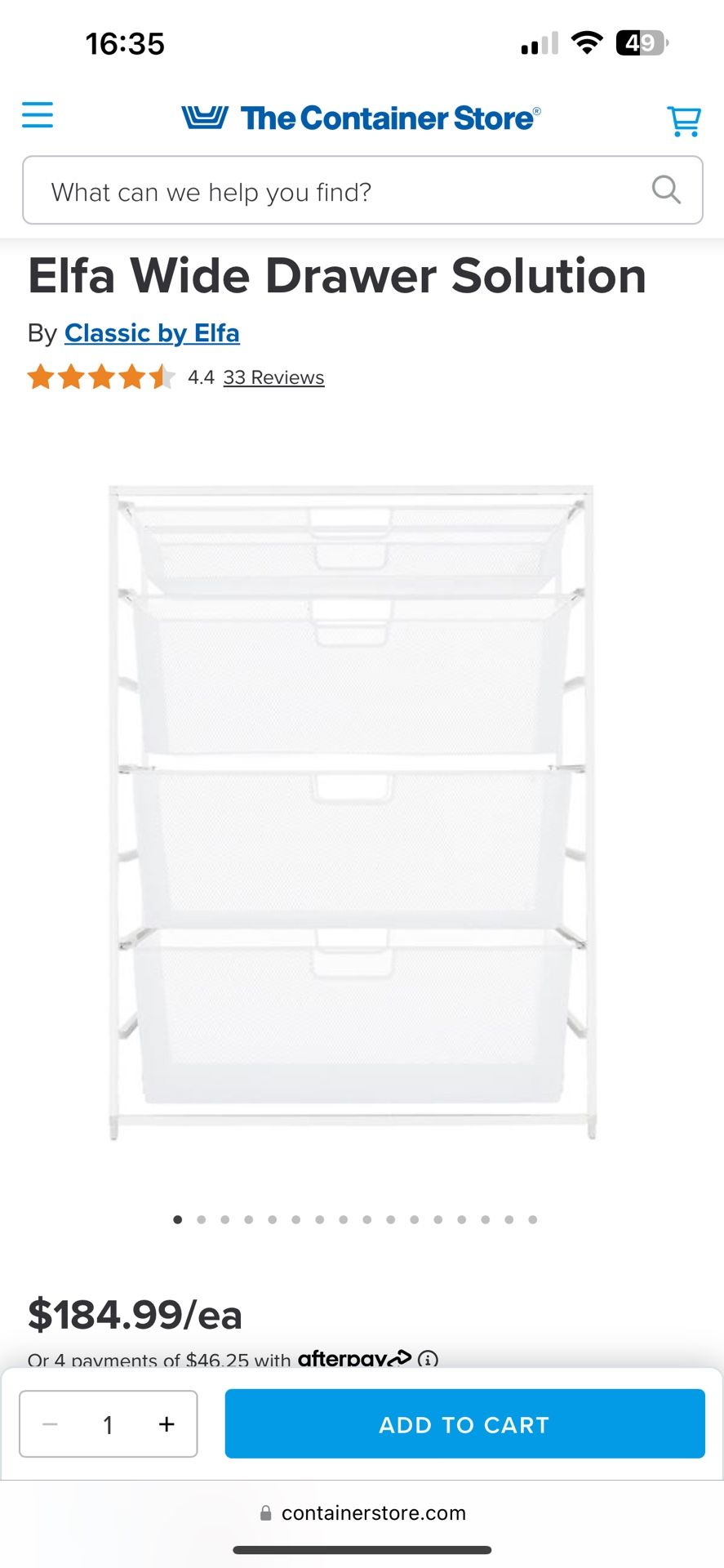 ELFA WIRE DRAWERS CONTAINER STORE) 