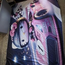 Hello Kitty Racing Wall Tapestry 78x59 Large Y2K Room Decor