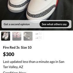 Fire Red 3 Size 10