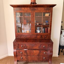 MUST GO - Vintage American Mahogany Empire Secretary