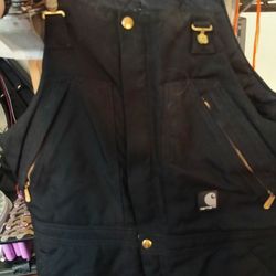Carhartt duck insulated extreme cold protection biberalls