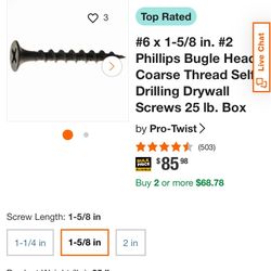 Proffered Drywallerz Screws 