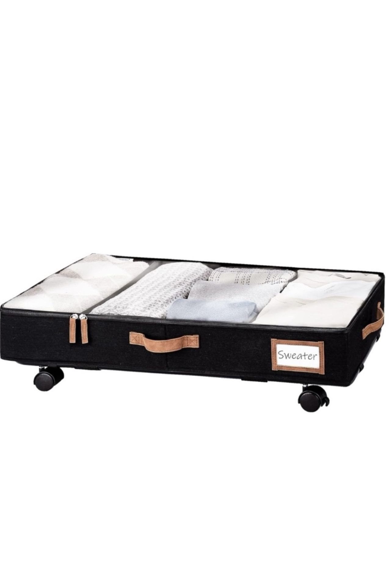 StorageWorks Under Bed Storage with Wheels & Handles Clothes & Blanket Organizer