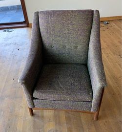 Mid-Century Modern Upholstered Armchair