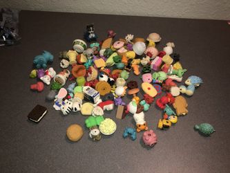 Eraser Rubber Mini Figures Lot