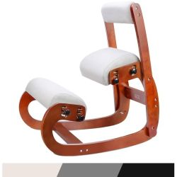 Ergonomic Kneeling Chair with Back Support,Office Kneeling Chairs for Improve Posture and Relife Back Pain,Memory Arc-Pad and Wood Adjustable Height
