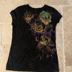 Mudd Women Black T-shirt XL