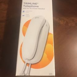 NEW AT&T White Trimline Phone w/ No power needed Technology