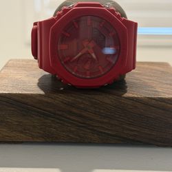 G-Shock Men's Analog-Digital Red Resin Strap 45.4mm GA2100-4A