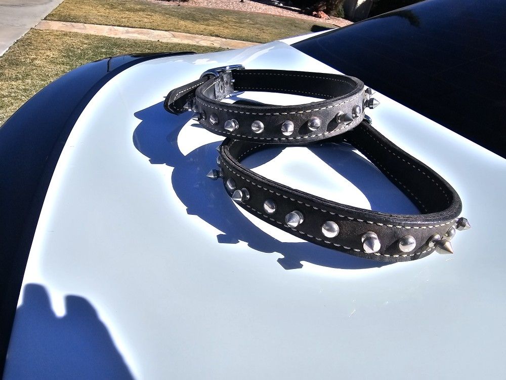 Leather Spiked Studded Dog Collar