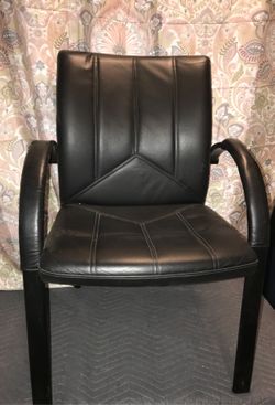 Black leather chairs