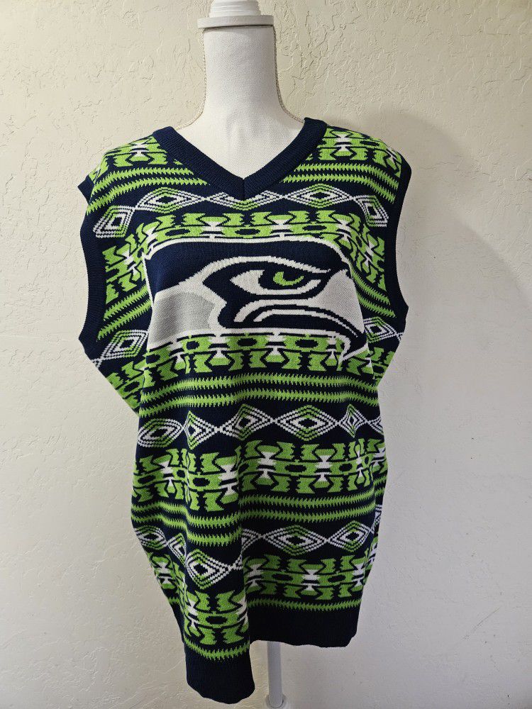 Seattle Seahawks Sweater Vest XL 