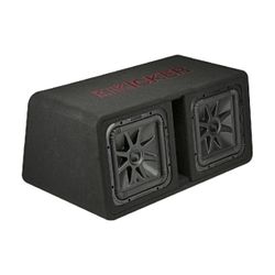 Kicker 45DL7R122 L7R Series 12" 2400W Peak Power Handling 2 Ohms Dual Voice Coil Enclosed Car Subwoofer 