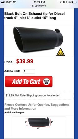 Exhaust tip for diesel truck