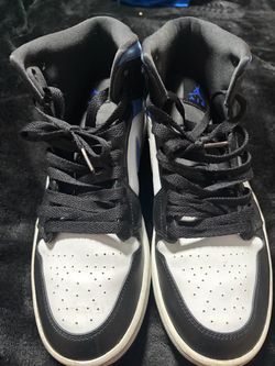 Air Jordan 1 High Black White Blue Sneakers