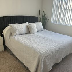 King Bed Frame And Headboard With Box Spring