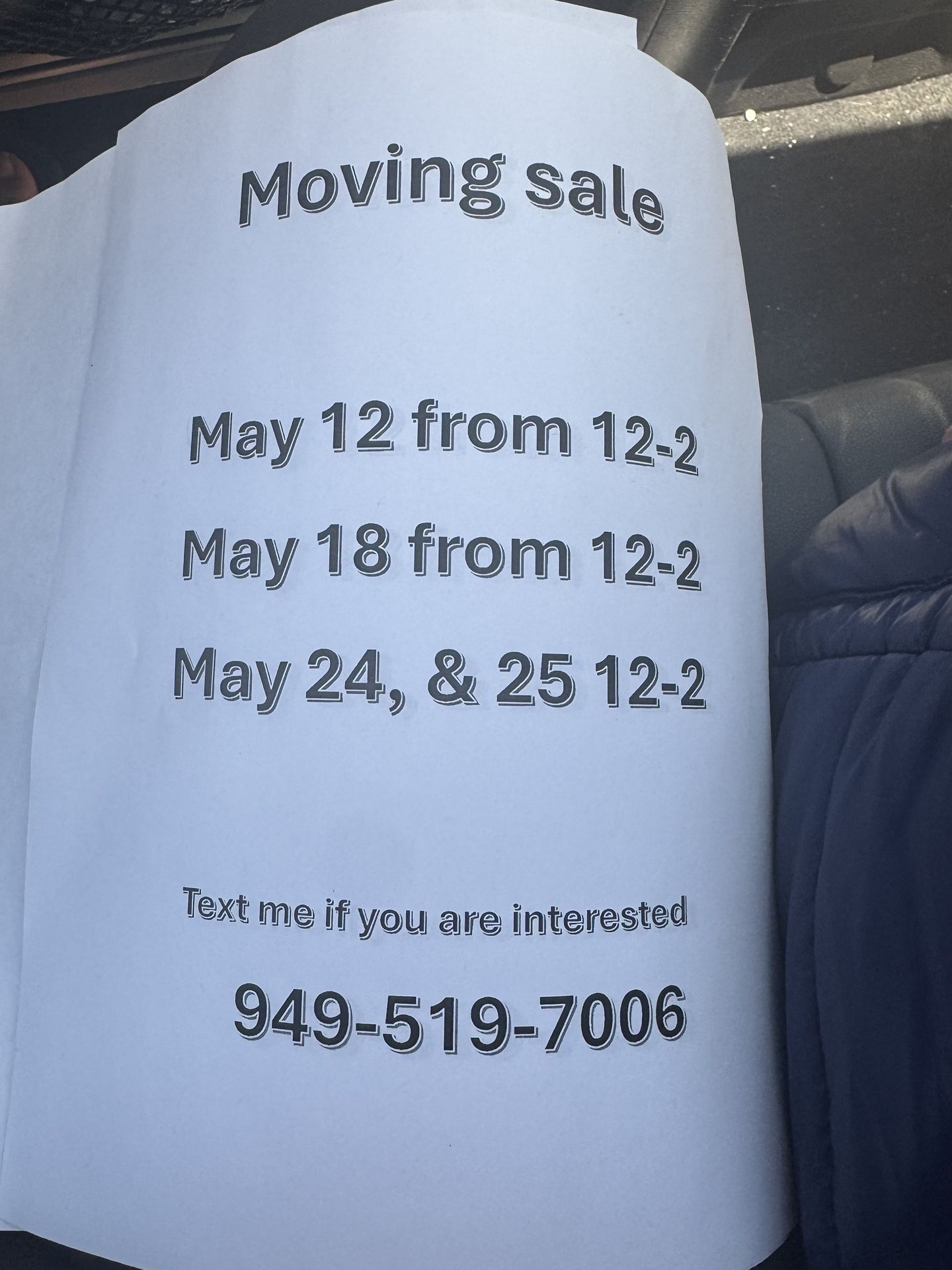 Moving Sale 