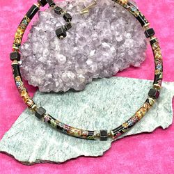 Asian Cloisonné Necklace And Bangle