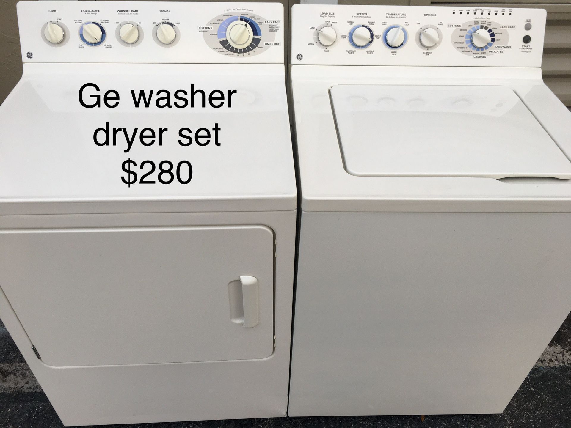 Ge washer dryer set / lavadora secadora