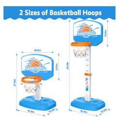 TALGIC Pool Basketball Hoop Poolside Pool Toys with Adjustable Height