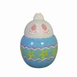 Easter Bunny Egg Canister Cookie Jar Upside down Basic Promotions New