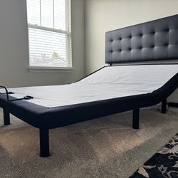 Electric adjustable queen bed frame