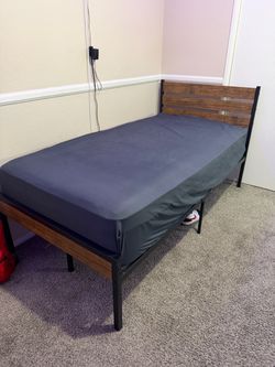 Twin frame and mattress