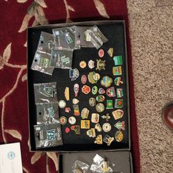 Seattle & Portland Lapel Pins Mixed With Amtrak 