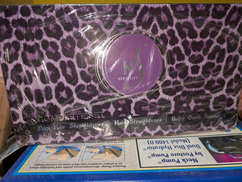 Herstyler 3 Piece Set, Straighteners, Curler, New In Sealed Box