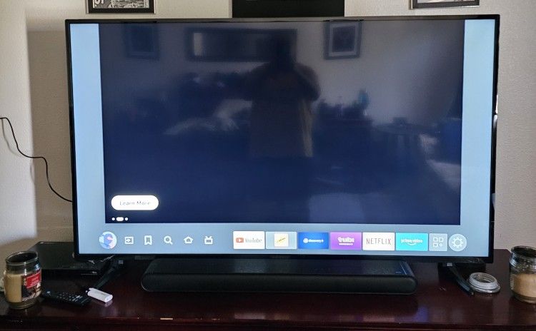 60" Insignia fire TV/ With Soundbar