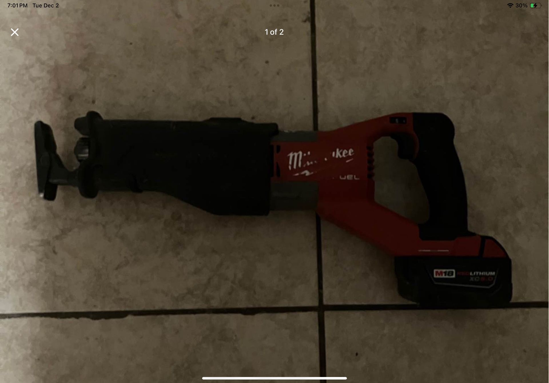 M18 FUEL™ SUPER SAWZALL® Reciprocating Saw 2722-20 With Battery