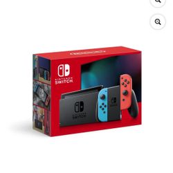 Nintendo Switch LCD Bundle – Red/Blue Joy-Cons + Carrying Case – 256GB Micro SD