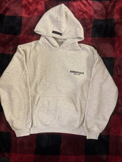 LIGHT GREY ESSENTIALS HOODIE
