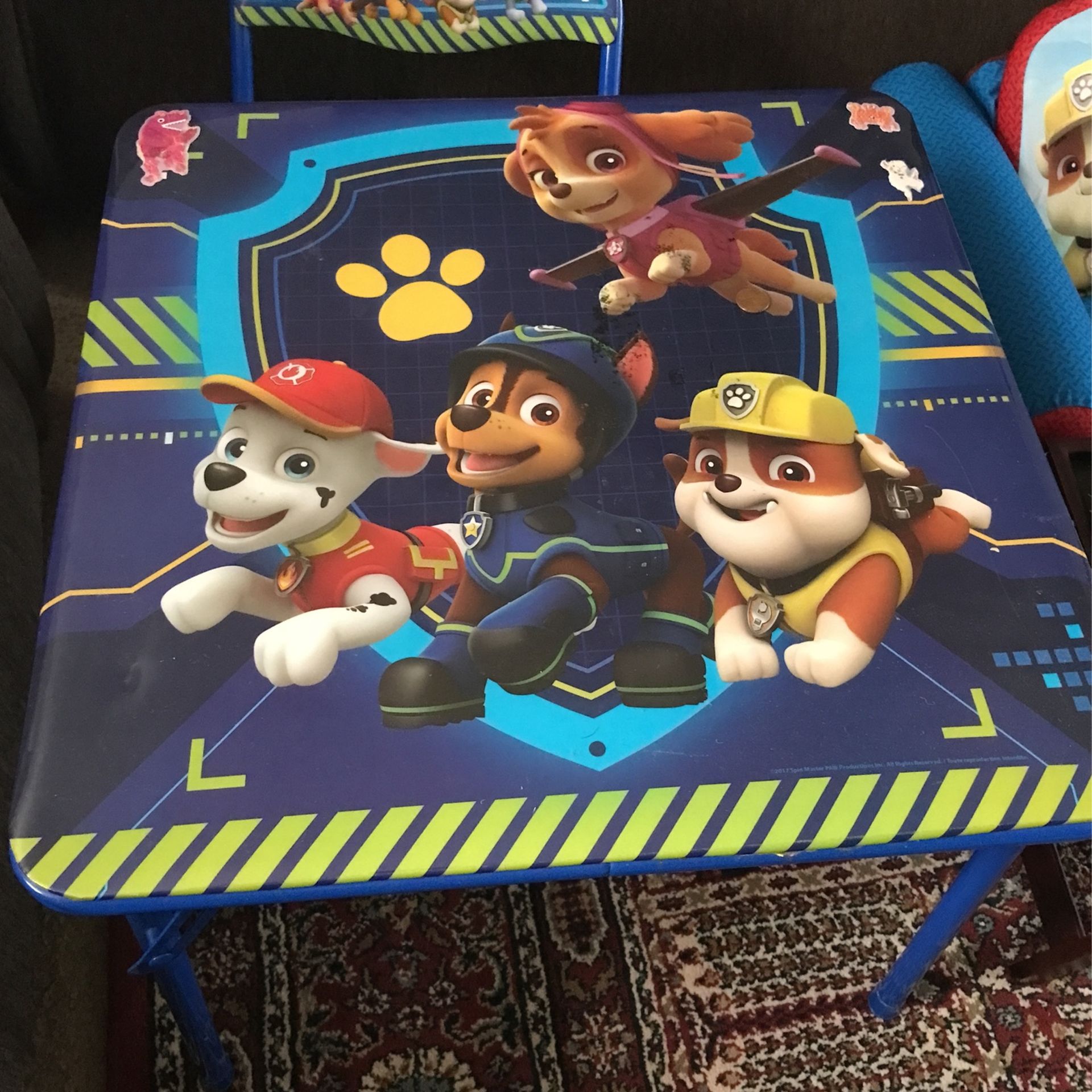 Paw Patrol Kids Erasable Activity Table Includes 1Chair