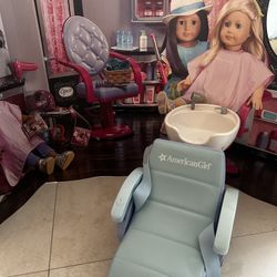 American Girl Spa Chair with The Hair Salon Scene