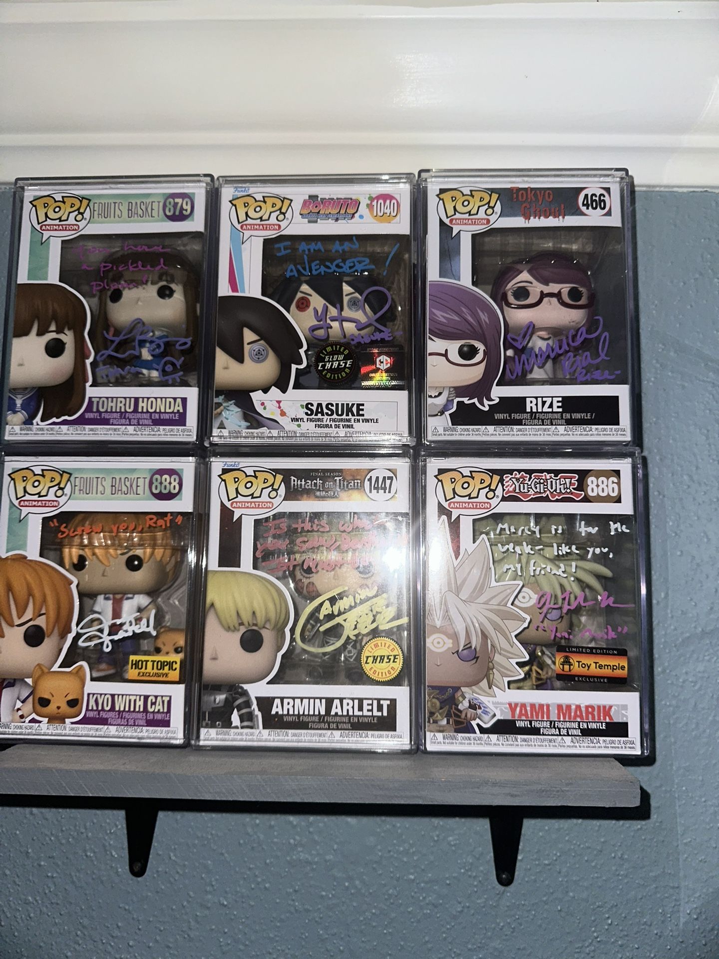 Anime Funko Pop Autographed With Jsa
